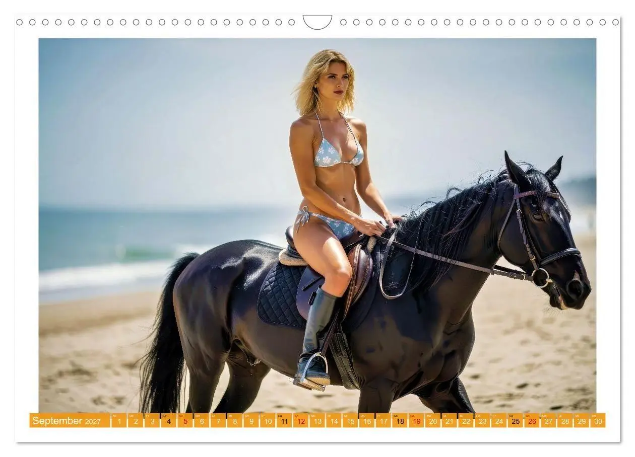 Bild: 9783516761405 | Sexy - Model mit Pferd (Wandkalender 2027 DIN A3 quer), CALVENDO...