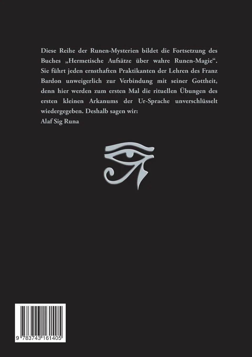 Rückseite: 9783743161405 | Über wahre Runen-Mysterien: III | Sonderheft Nr: III | Hohenstätten