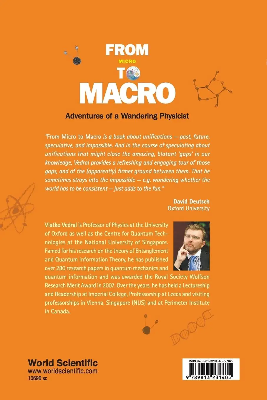 Rückseite: 9789813231405 | FROM MICRO TO MACRO | ADVENTURES OF A WANDERING PHYSICIST | Vedral