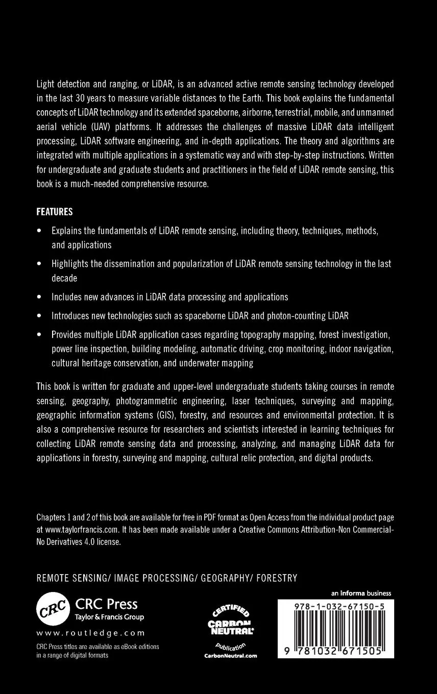 Rückseite: 9781032671505 | Introduction to LiDAR Remote Sensing | Cheng Wang (u. a.) | Buch