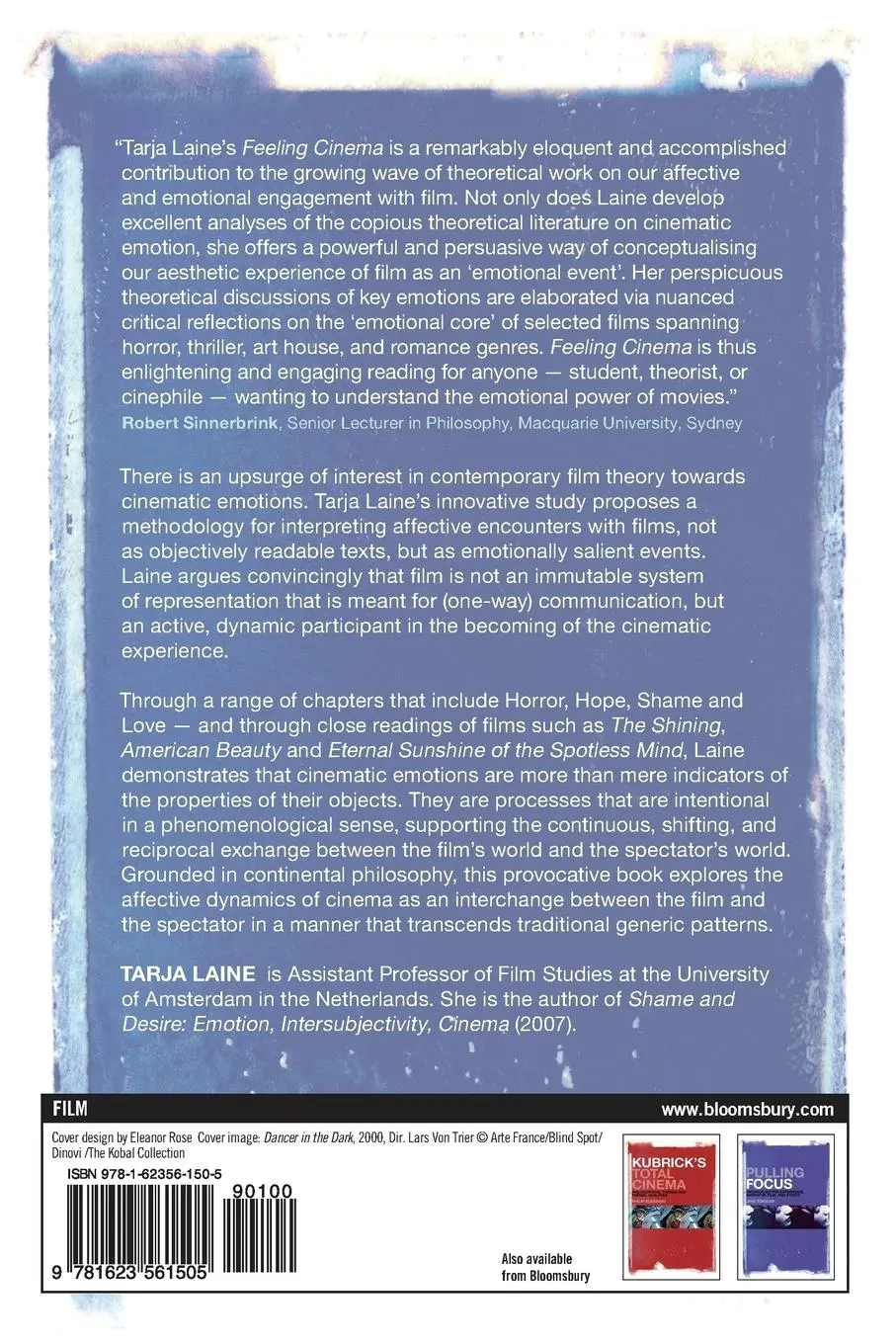 Rückseite: 9781623561505 | Feeling Cinema | Emotional Dynamics in Film Studies | Tarja Laine