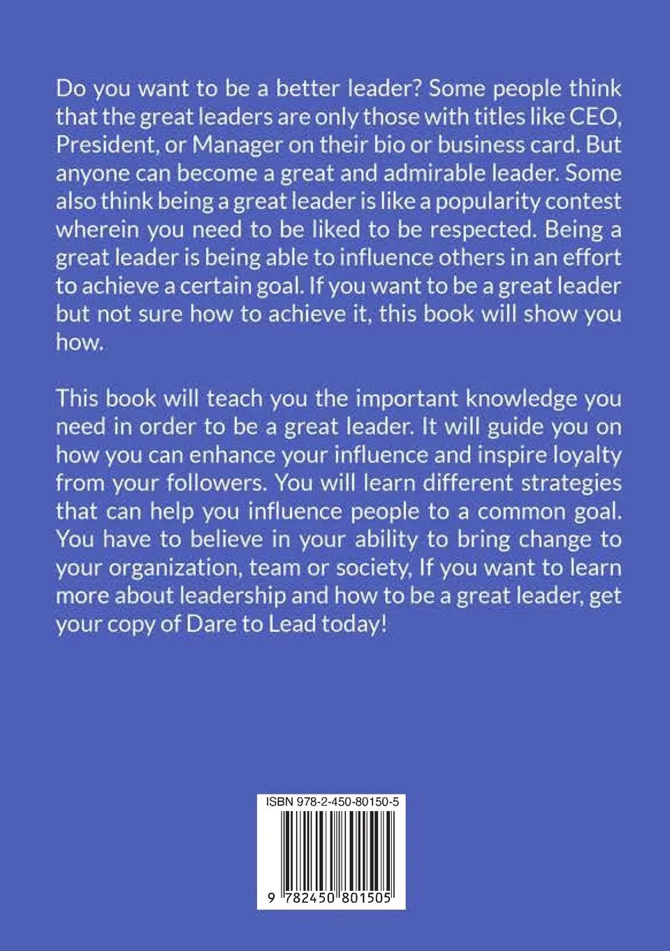 Rückseite: 9782450801505 | Dare to Lead | Jabe Frederik Frederik | Taschenbuch | Englisch | 2023