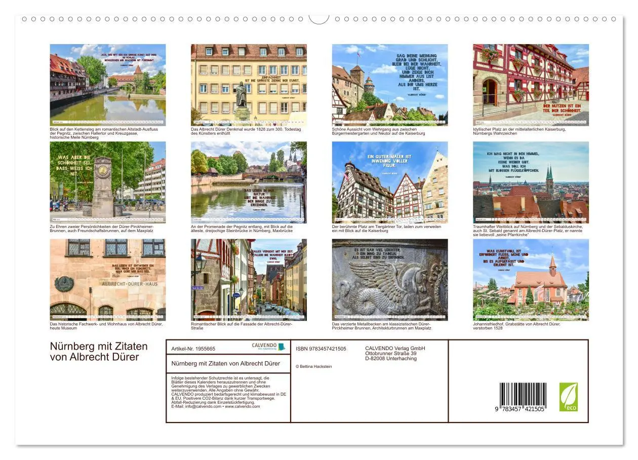 Bild: 9783457421505 | Nürnberg mit Zitaten von Albrecht Dürer (hochwertiger Premium...