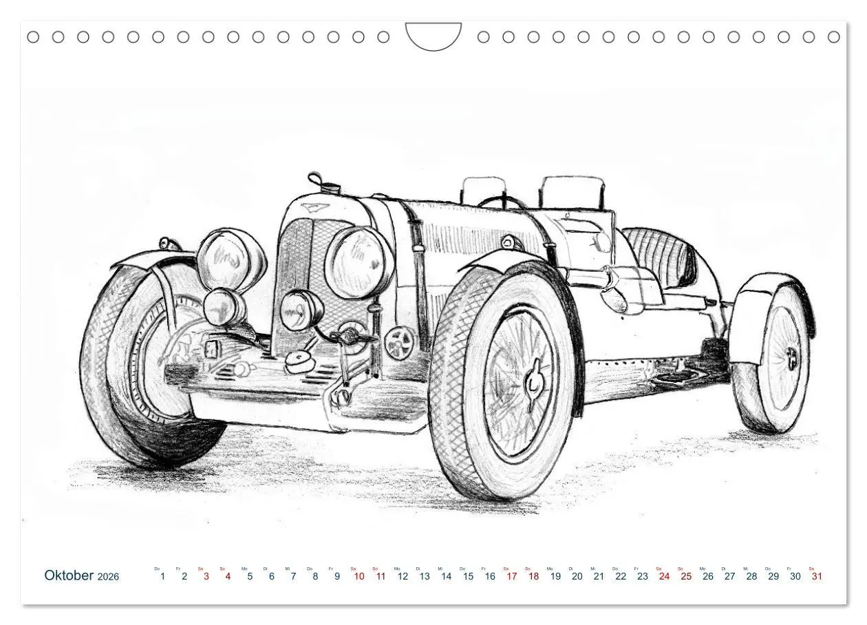 Bild: 9783457661505 | Vintage Sports Cars (Wandkalender 2026 DIN A4 quer), CALVENDO...