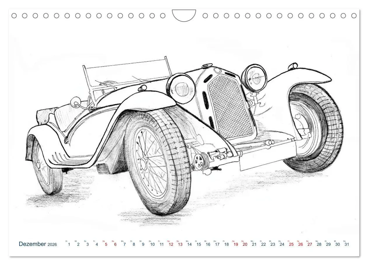 Bild: 9783457661505 | Vintage Sports Cars (Wandkalender 2026 DIN A4 quer), CALVENDO...