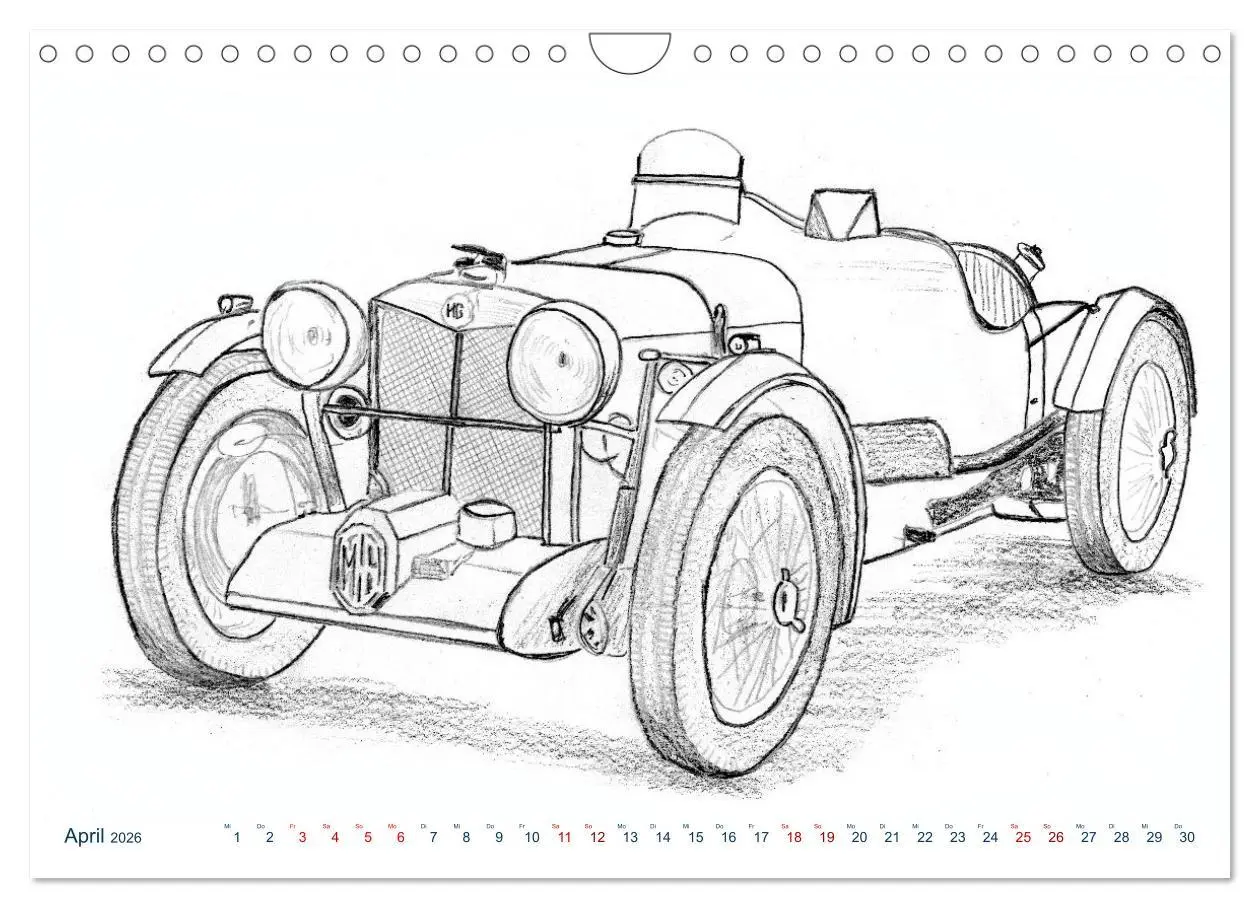 Bild: 9783457661505 | Vintage Sports Cars (Wandkalender 2026 DIN A4 quer), CALVENDO...