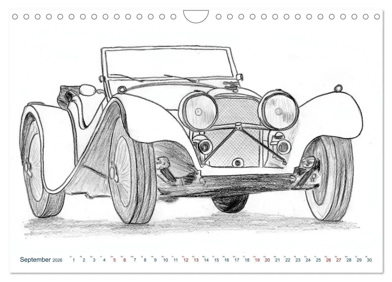 Bild: 9783457661505 | Vintage Sports Cars (Wandkalender 2026 DIN A4 quer), CALVENDO...