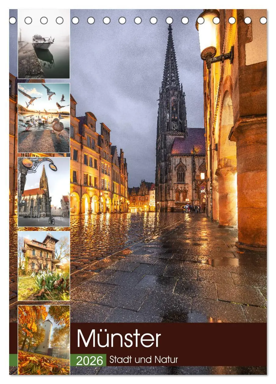 Cover: 9783516371505 | Münster - Stadt und Natur (Tischkalender 2026 DIN A5 hoch),...