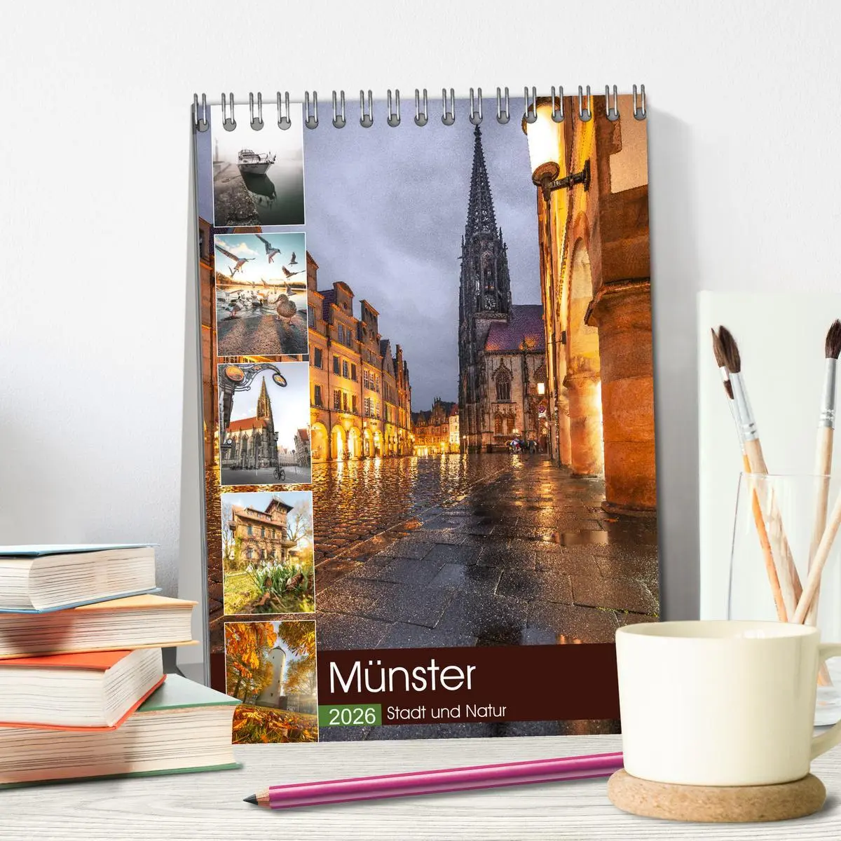 Bild: 9783516371505 | Münster - Stadt und Natur (Tischkalender 2026 DIN A5 hoch),...