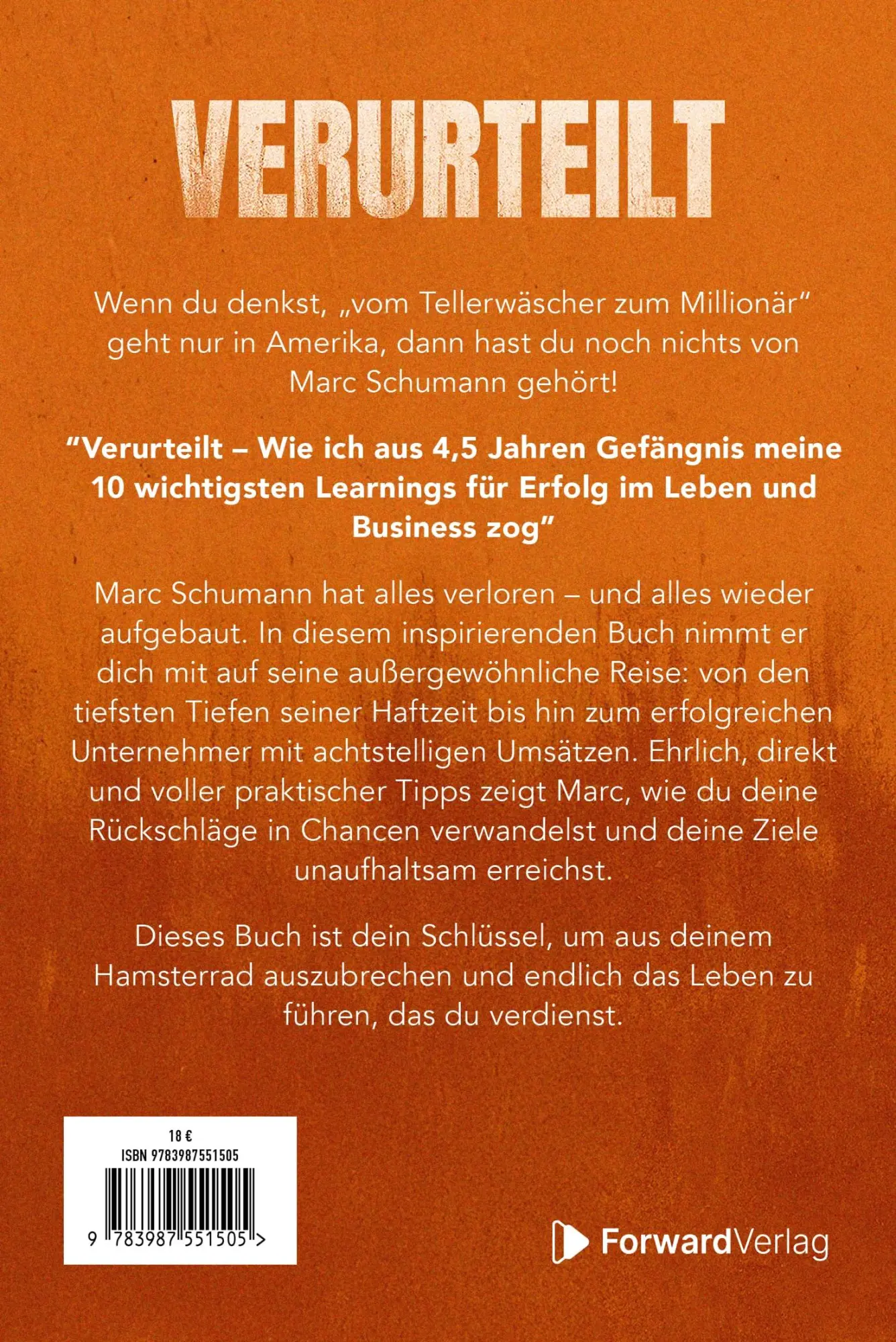 Rückseite: 9783987551505 | Verurteilt | Marc Schumann | Taschenbuch | 144 S. | Deutsch | 2026