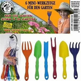 Cover: 4047542601605 | Gartenwerkzeuge mini bunt 6er-Set | In Polybeutel | A600160 | Deutsch