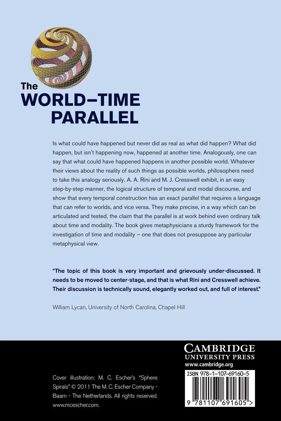 Rückseite: 9781107691605 | The World-Time Parallel | Tense and Modality in Logic and Metaphysics