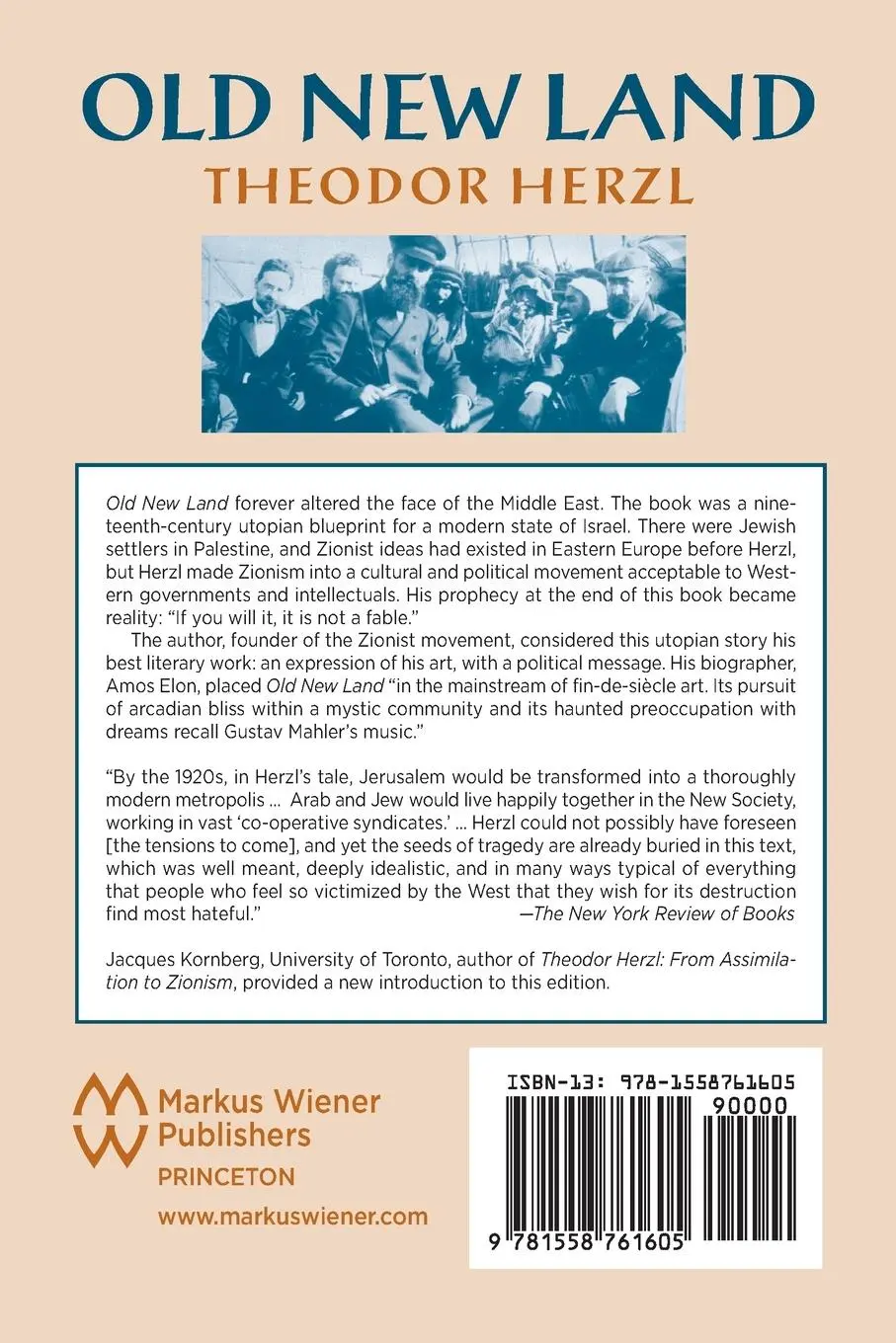 Rückseite: 9781558761605 | Old New Land | Theodor Herzl | Taschenbuch | Kartoniert / Broschiert