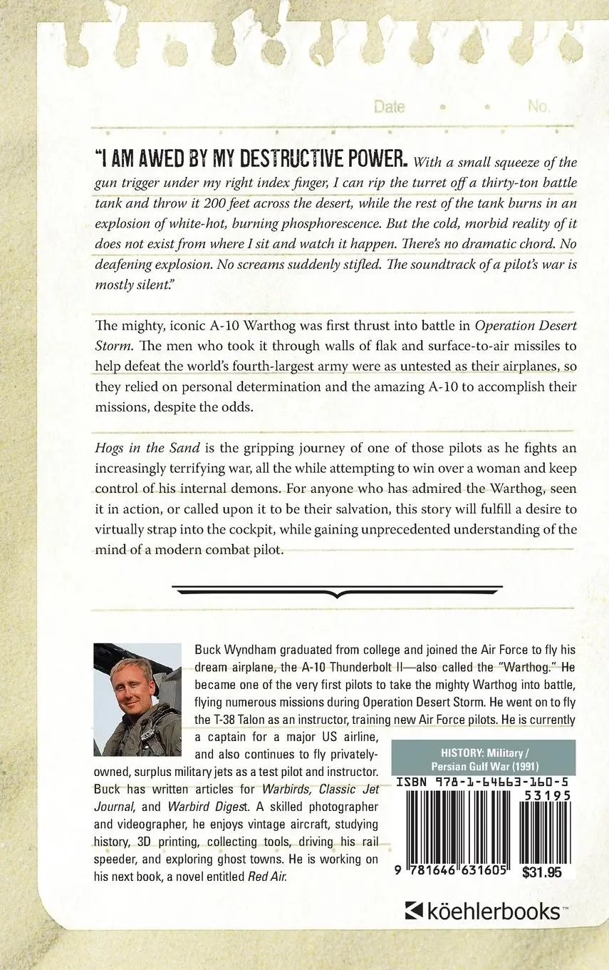 Rückseite: 9781646631605 | Hogs in the Sand | A Gulf War A-10 Pilot's Combat Journal | Wyndham