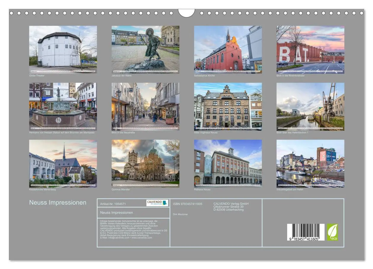 Bild: 9783457411605 | Neuss Impressionen (Wandkalender 2026 DIN A3 quer), CALVENDO...