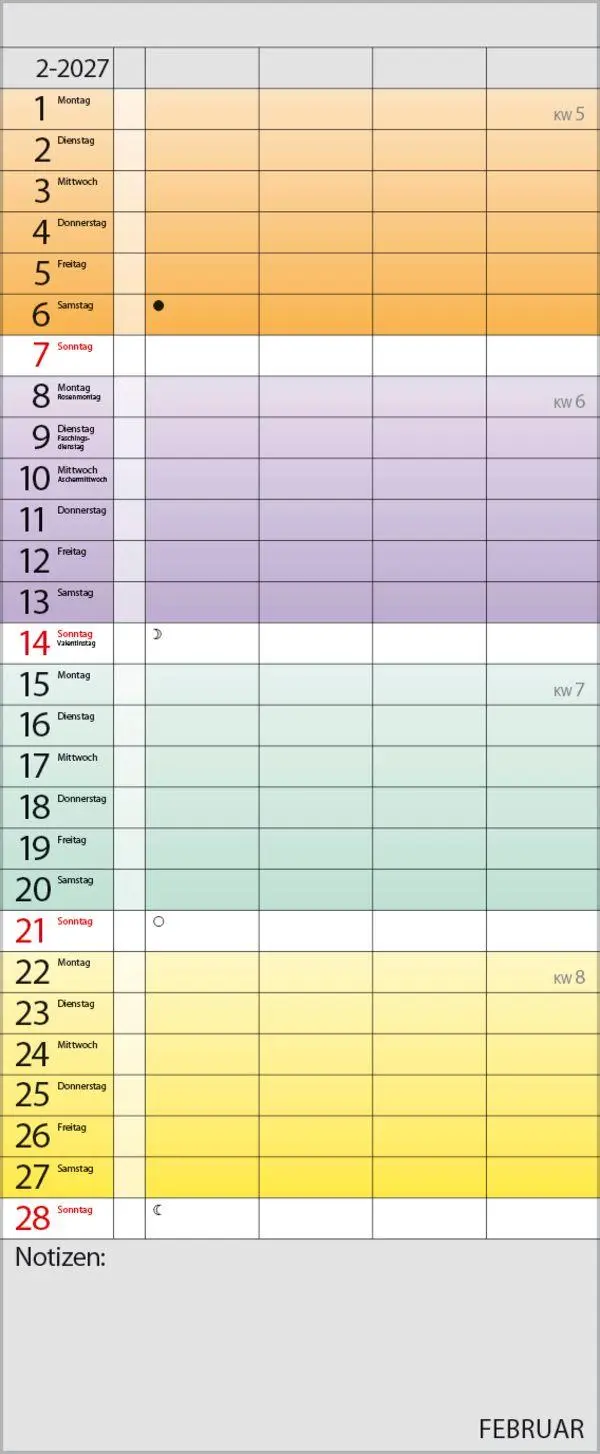 Bild: 9783819301605 | Familienplaner Farbenspiel 2027 | Verlag Korsch | Kalender | 14 S.