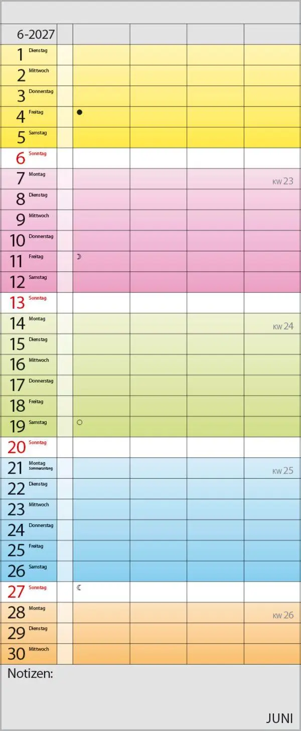 Bild: 9783819301605 | Familienplaner Farbenspiel 2027 | Verlag Korsch | Kalender | 14 S.