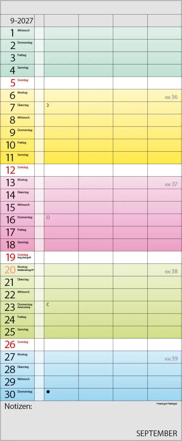 Bild: 9783819301605 | Familienplaner Farbenspiel 2027 | Verlag Korsch | Kalender | 14 S.