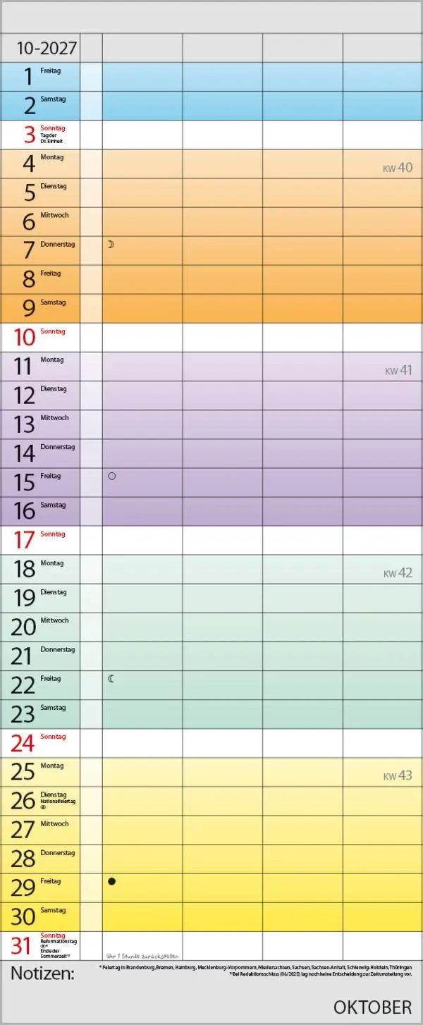 Bild: 9783819301605 | Familienplaner Farbenspiel 2027 | Verlag Korsch | Kalender | 14 S.