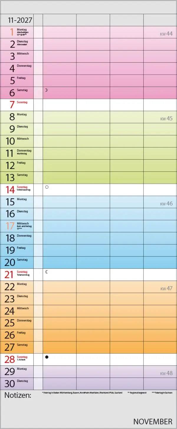 Bild: 9783819301605 | Familienplaner Farbenspiel 2027 | Verlag Korsch | Kalender | 14 S.