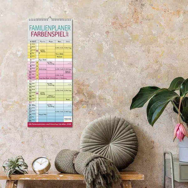 Bild: 9783819301605 | Familienplaner Farbenspiel 2027 | Verlag Korsch | Kalender | 14 S.
