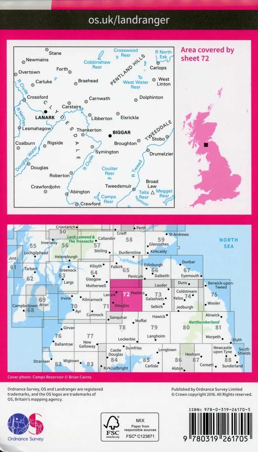 Bild: 9780319261705 | Upper Clyde Valley, Biggar &amp; Lanark | Ordnance Survey | (Land-)Karte