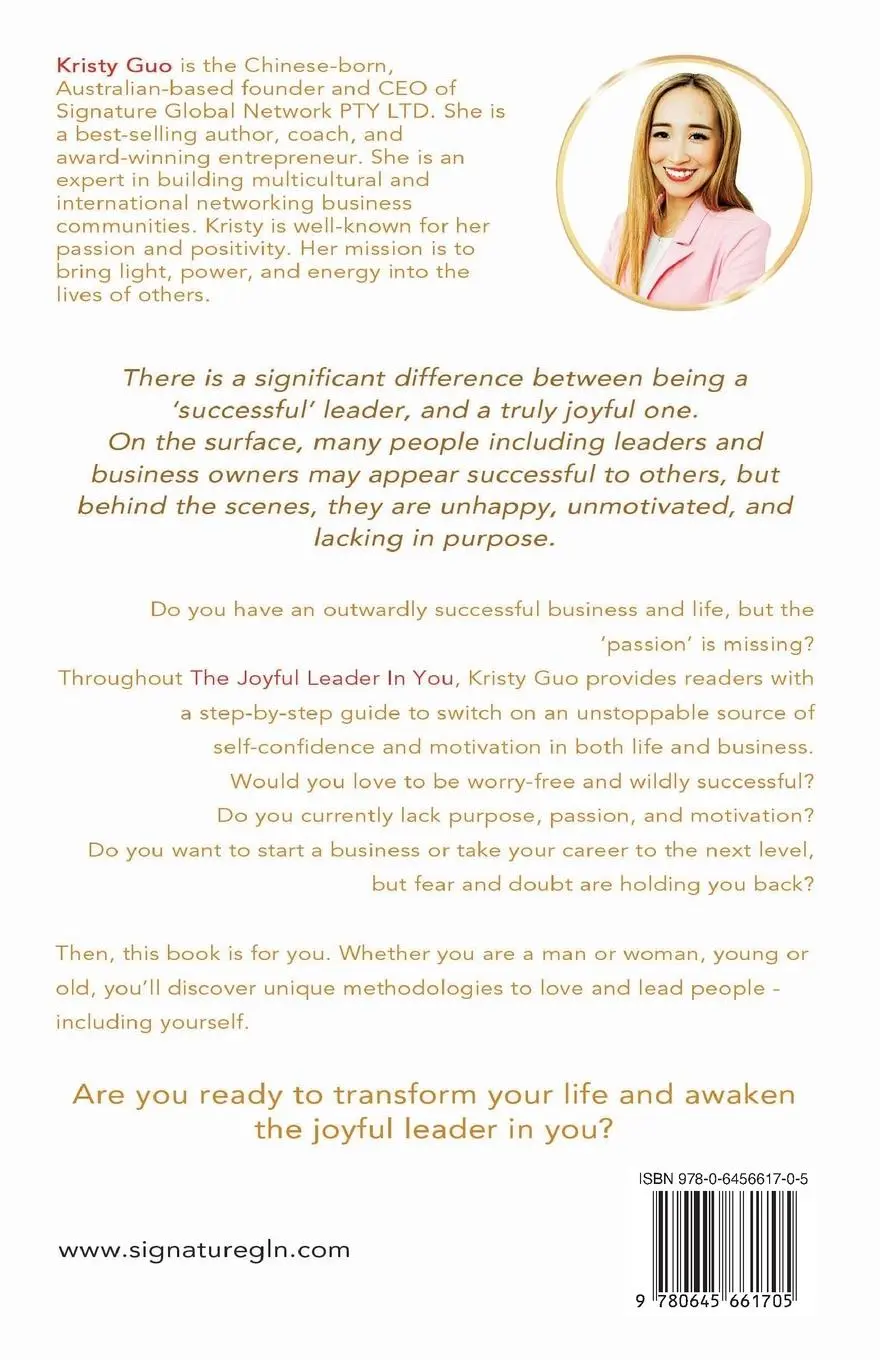 Rückseite: 9780645661705 | The Joyful Leader In You | Kristy Guo | Taschenbuch | Englisch | 2023