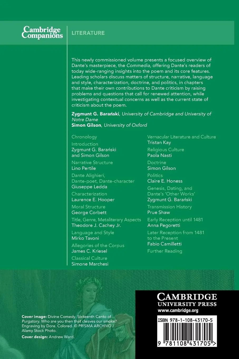 Rückseite: 9781108431705 | The Cambridge Companion to Dante's 'Commedia' | Bara¿ski (u. a.)