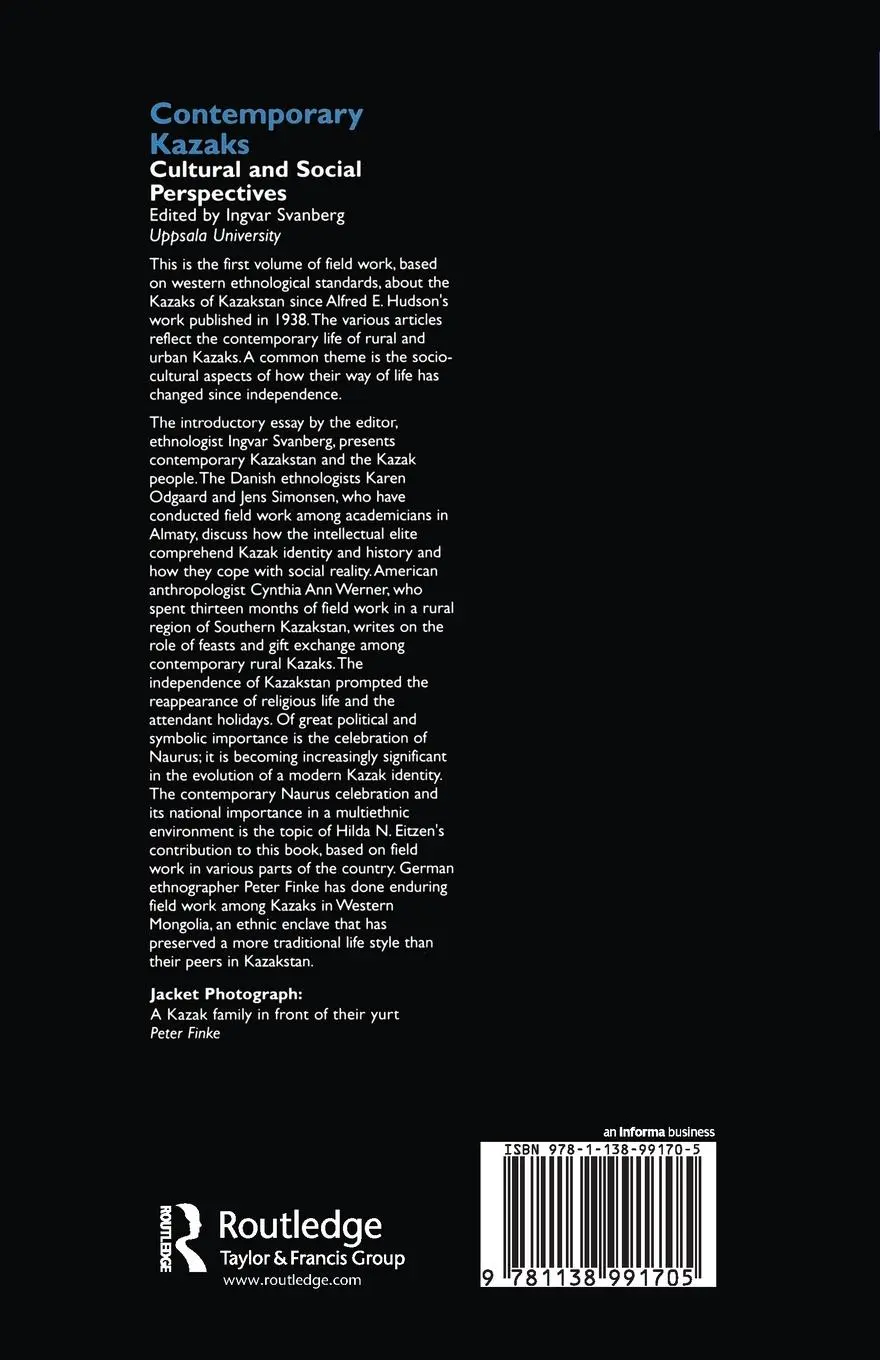 Rückseite: 9781138991705 | Contemporary Kazaks | Cultural and Social Perspectives | Svanberg