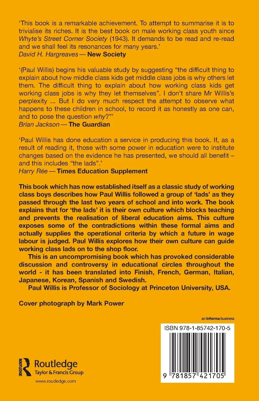 Rückseite: 9781857421705 | Learning to Labour | How Working Class Kids Get Working Class Jobs