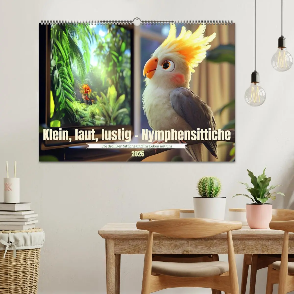 Bild: 9783457261705 | Klein, laut, lustig - Nymphensittiche (Wandkalender 2026 DIN A2...