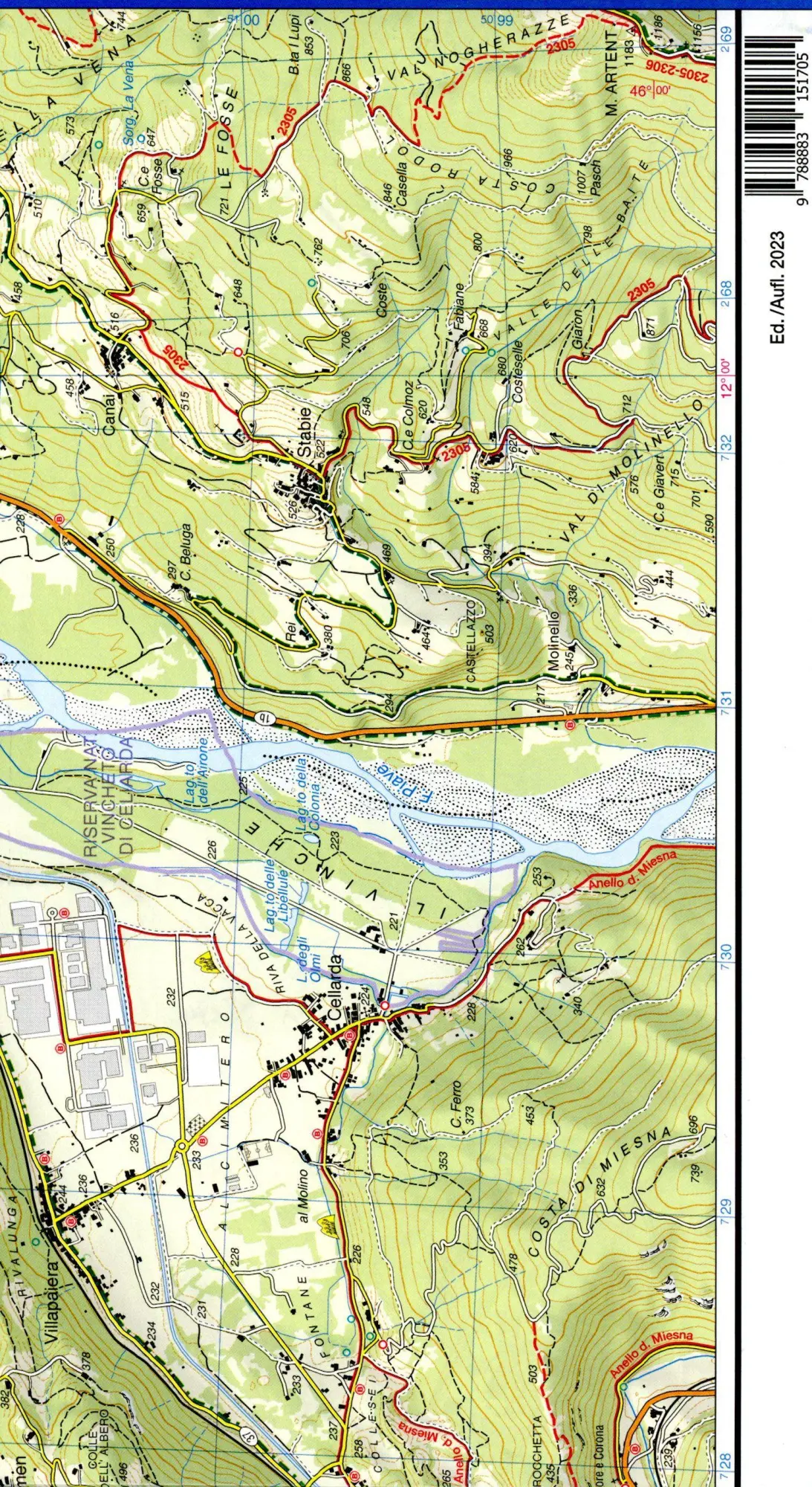 Bild: 9788883151705 | Tabacco Wandern Alpi Feltrine 1:25000 | Tabacco Wanderkarte 1:25000