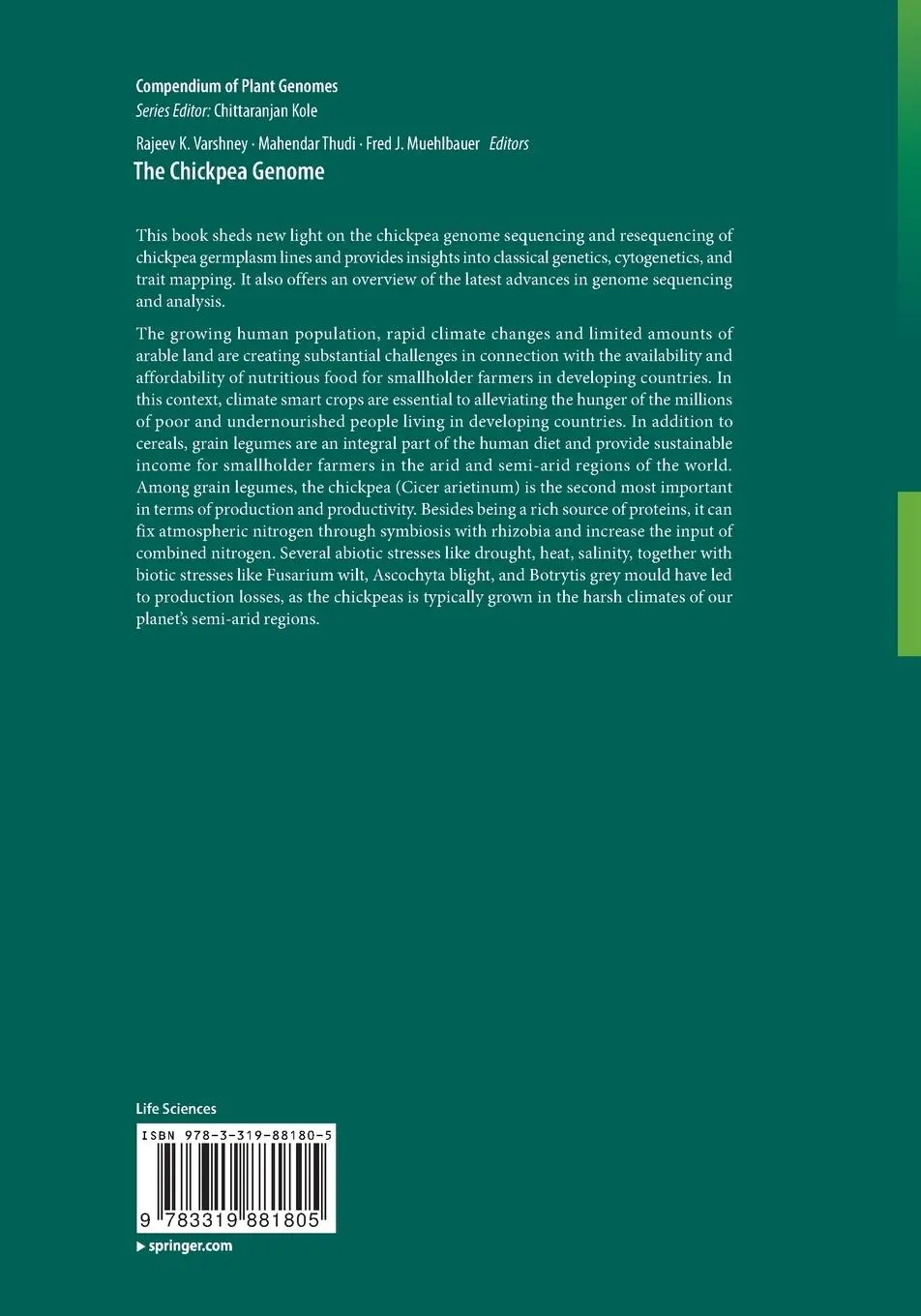 Rückseite: 9783319881805 | The Chickpea Genome | Rajeev K. Varshney (u. a.) | Taschenbuch | xvii