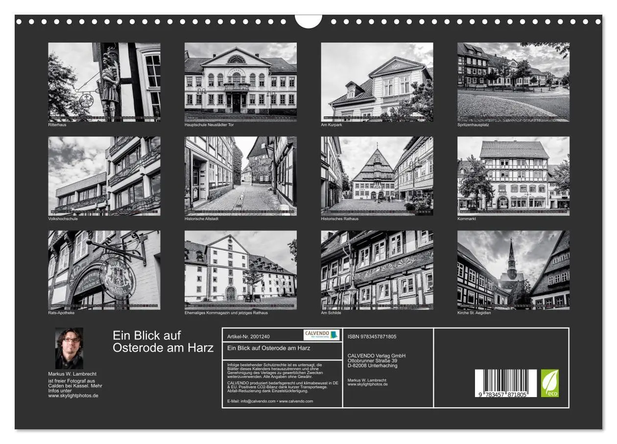 Bild: 9783457871805 | Ein Blick auf Osterode am Harz (Wandkalender 2026 DIN A3 quer),...