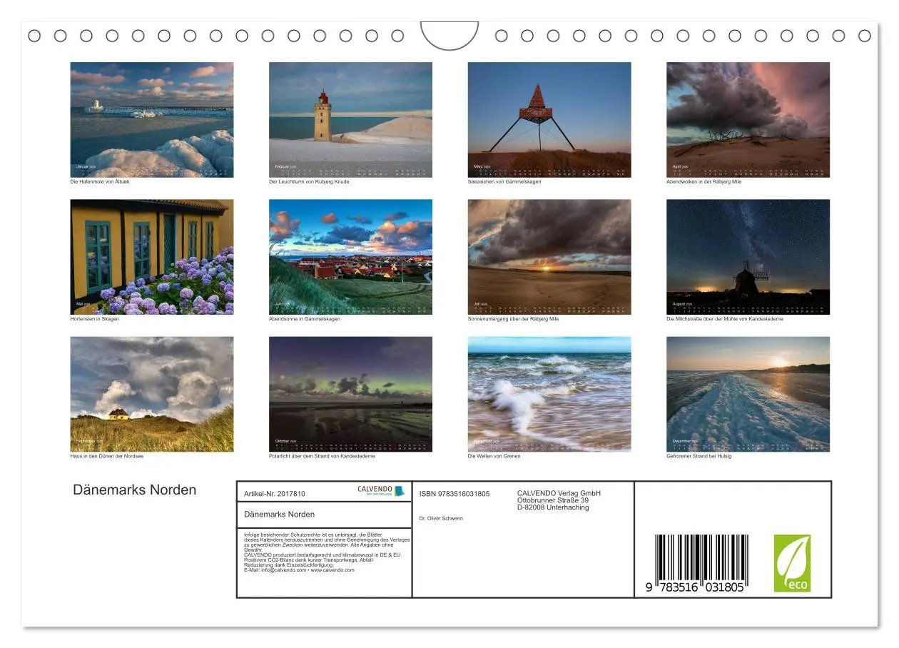 Bild: 9783516031805 | Dänemarks Norden (Wandkalender 2026 DIN A4 quer), CALVENDO...