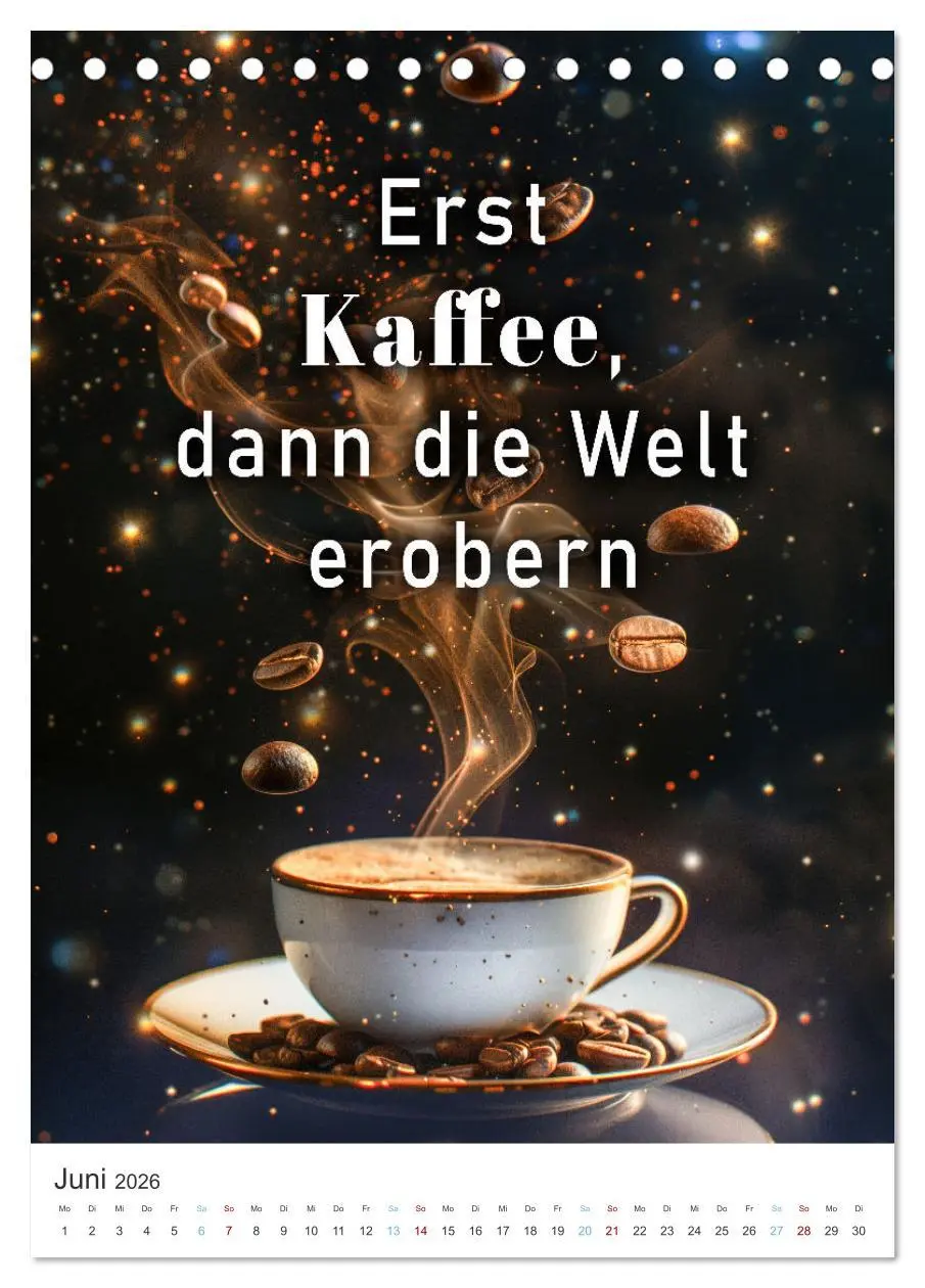 Bild: 9783516271805 | Kaffeegenuss für die Seele (Tischkalender 2026 DIN A5 hoch),...