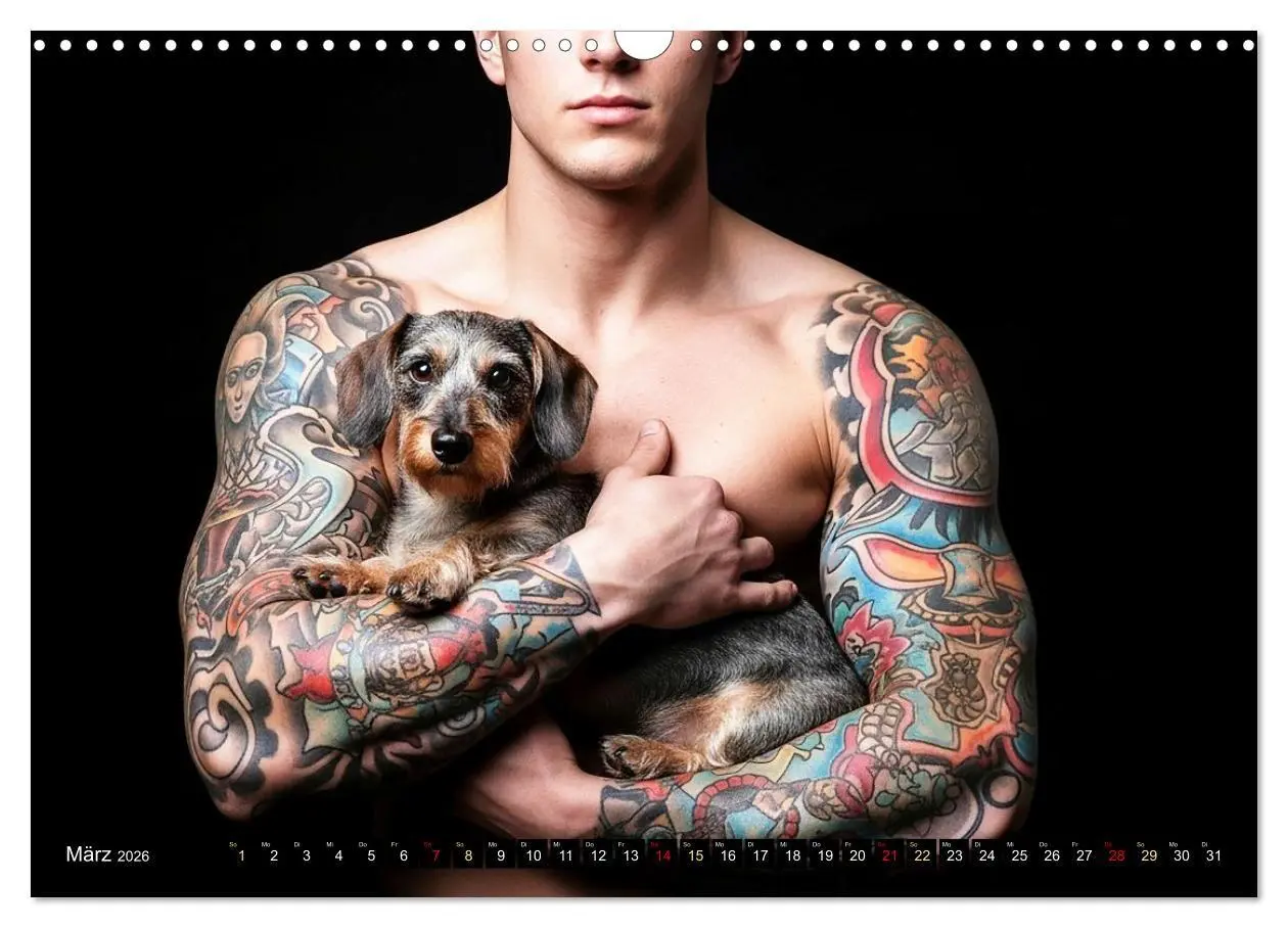 Bild: 9783516721805 | Coole Typen - Rauhaardackel (Wandkalender 2026 DIN A3 quer),...