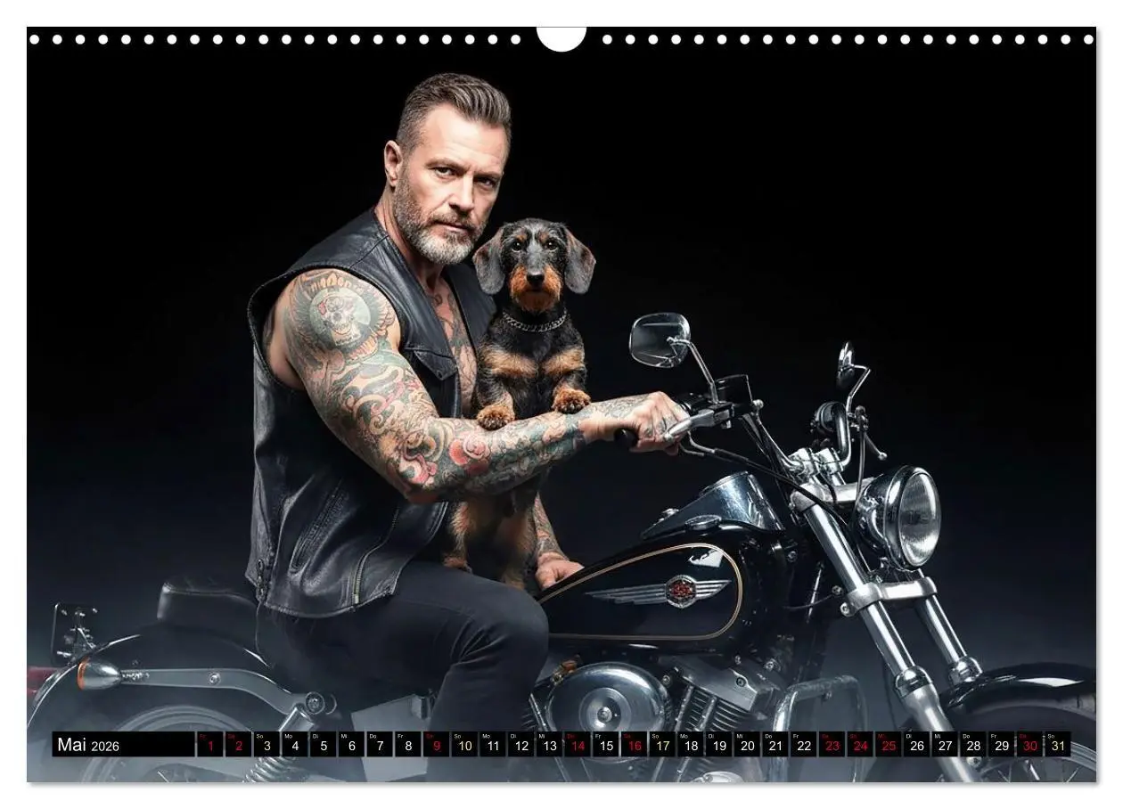 Bild: 9783516721805 | Coole Typen - Rauhaardackel (Wandkalender 2026 DIN A3 quer),...