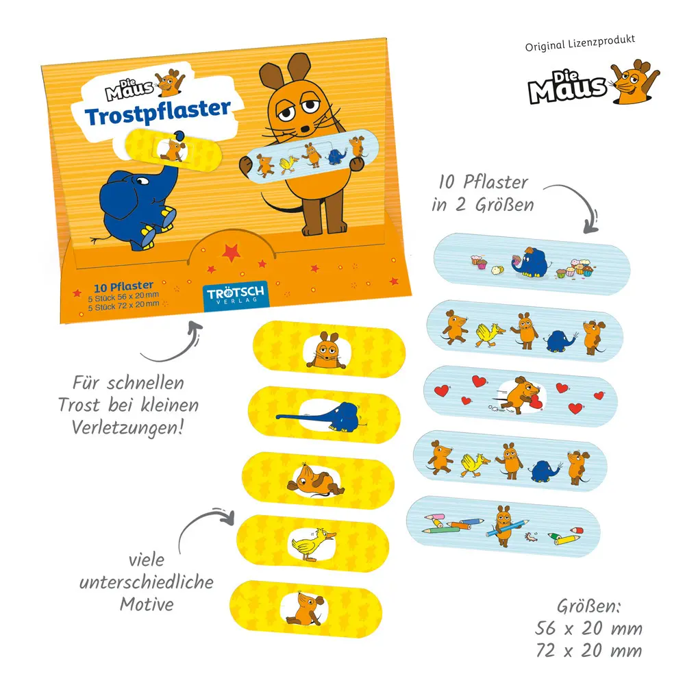 Bild: 4251901501905 | Trötsch Die Maus Pflasterset Trostpflaster | Trötsch Verlag | Deutsch