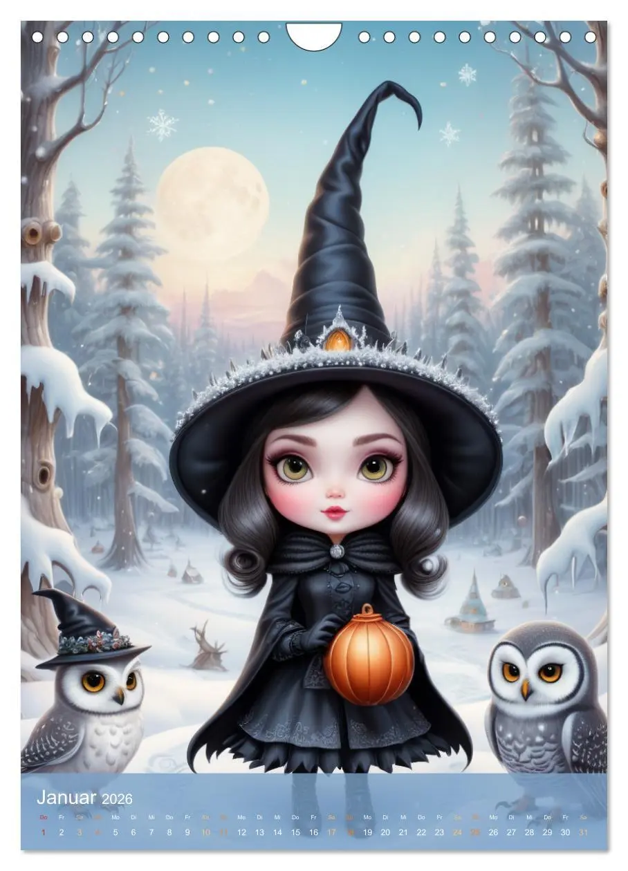 Bild: 9783516261905 | Niedliche Wetter Hexen (Wandkalender 2026 DIN A4 hoch), CALVENDO...