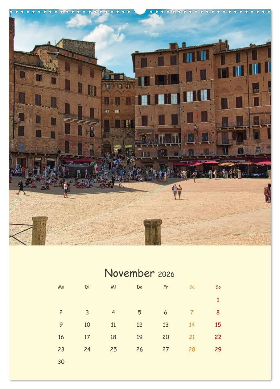 Bild: 9783516331905 | Siena - Impressionen (Wandkalender 2026 DIN A2 hoch), CALVENDO...