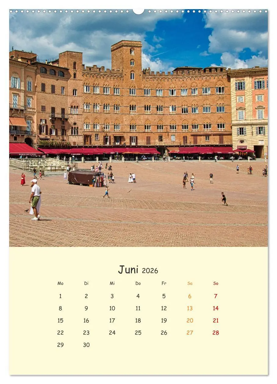 Bild: 9783516331905 | Siena - Impressionen (Wandkalender 2026 DIN A2 hoch), CALVENDO...