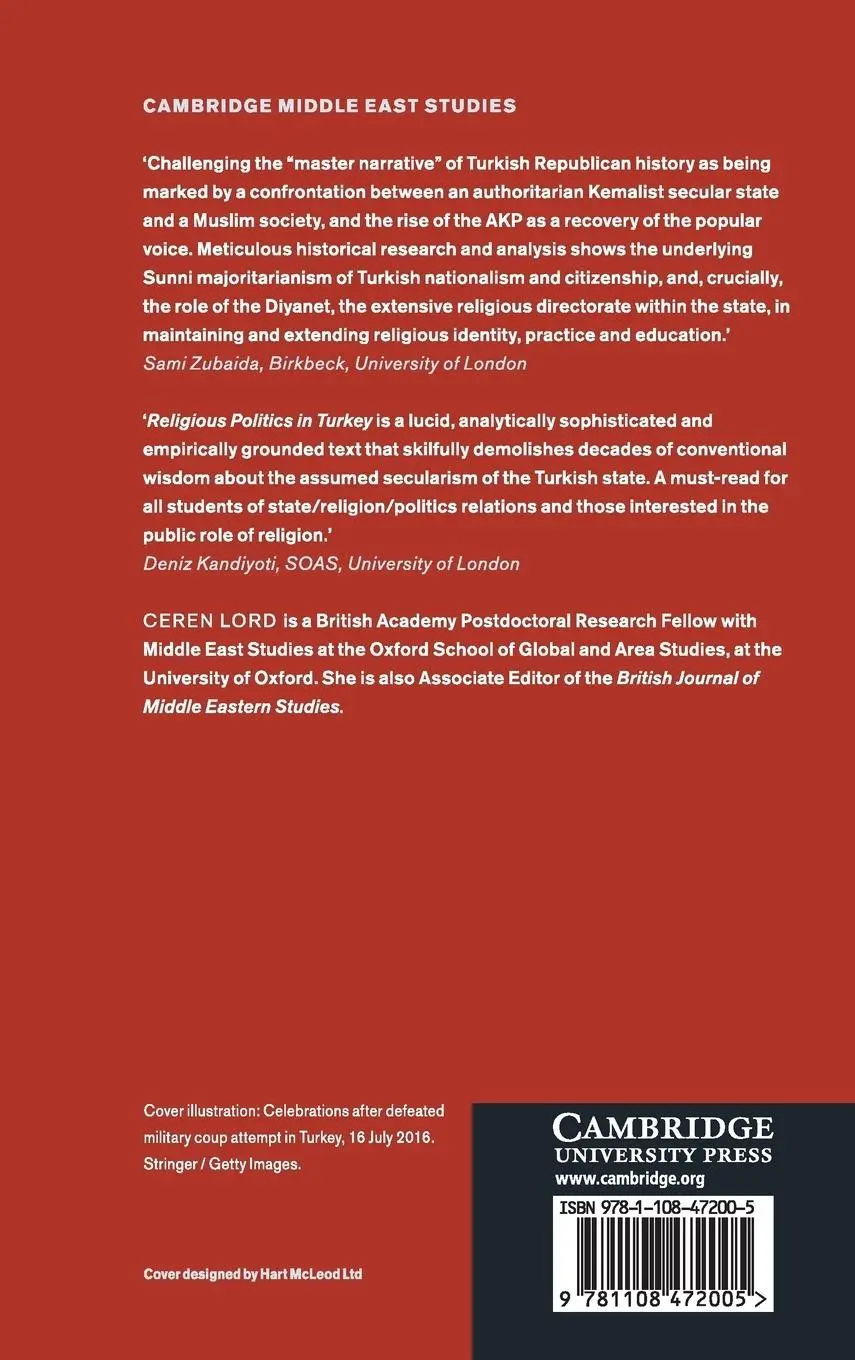 Rückseite: 9781108472005 | Religious Politics in Turkey | Ceren Lord | Buch | Englisch | 2019