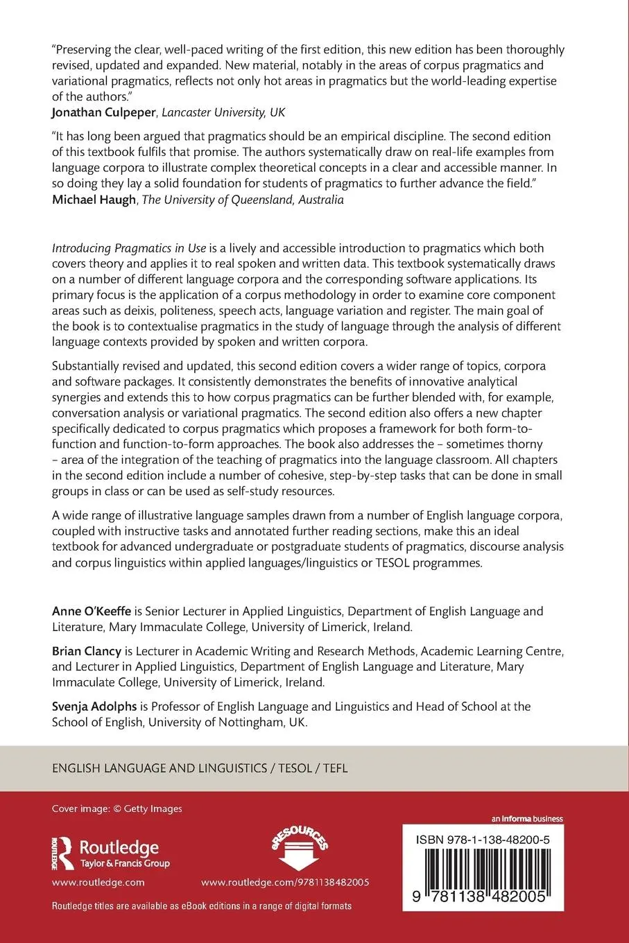 Rückseite: 9781138482005 | Introducing Pragmatics in Use | Anne O'Keeffe (u. a.) | Taschenbuch