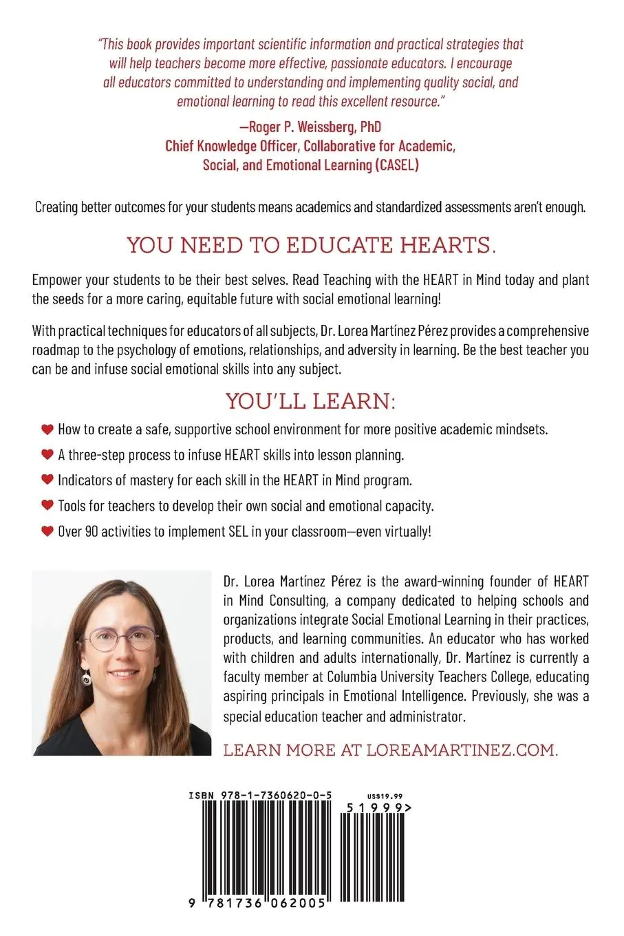 Rückseite: 9781736062005 | Teaching with the HEART in Mind | Ph. D Lorea Martinez Perez | Buch