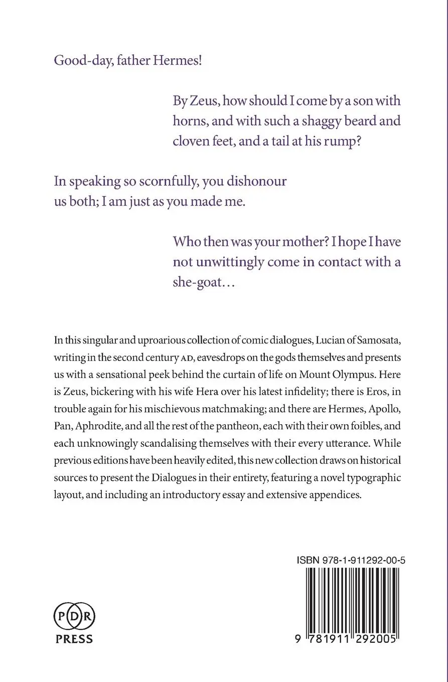 Rückseite: 9781911292005 | Lucian's Dialogues of the Gods | Lucian of Samosata | Taschenbuch