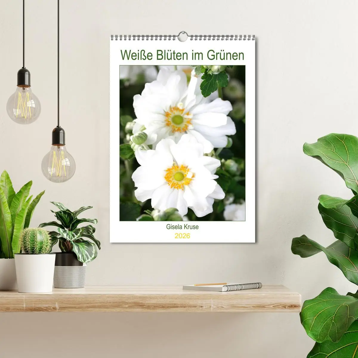 Bild: 9783516392005 | Weiße Blüten im Grünen (Wandkalender 2026 DIN A3 hoch), CALVENDO...