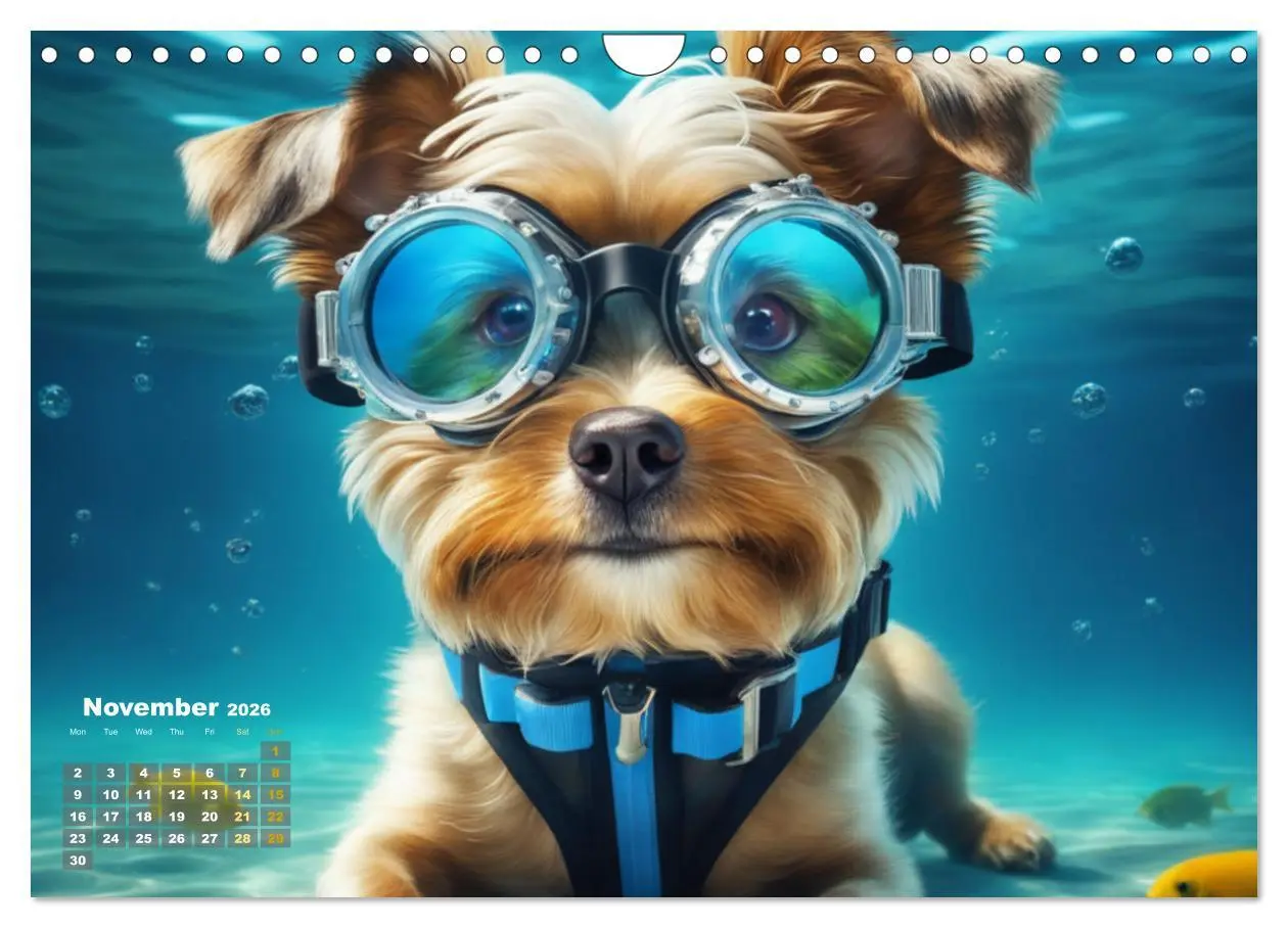 Bild: 9783516532005 | Dogs: intrepid swimmers (Wall Calendar 2026 DIN A4 landscape),...