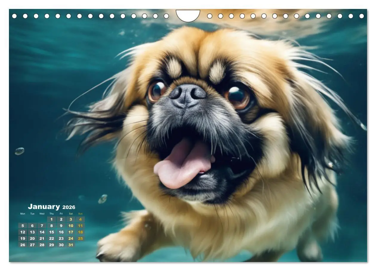 Bild: 9783516532005 | Dogs: intrepid swimmers (Wall Calendar 2026 DIN A4 landscape),...