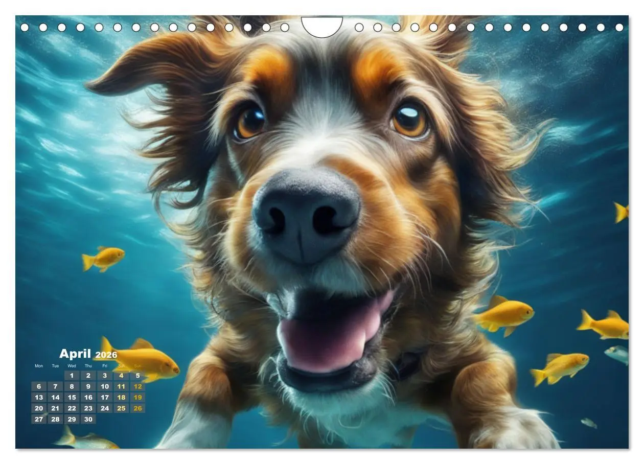 Bild: 9783516532005 | Dogs: intrepid swimmers (Wall Calendar 2026 DIN A4 landscape),...